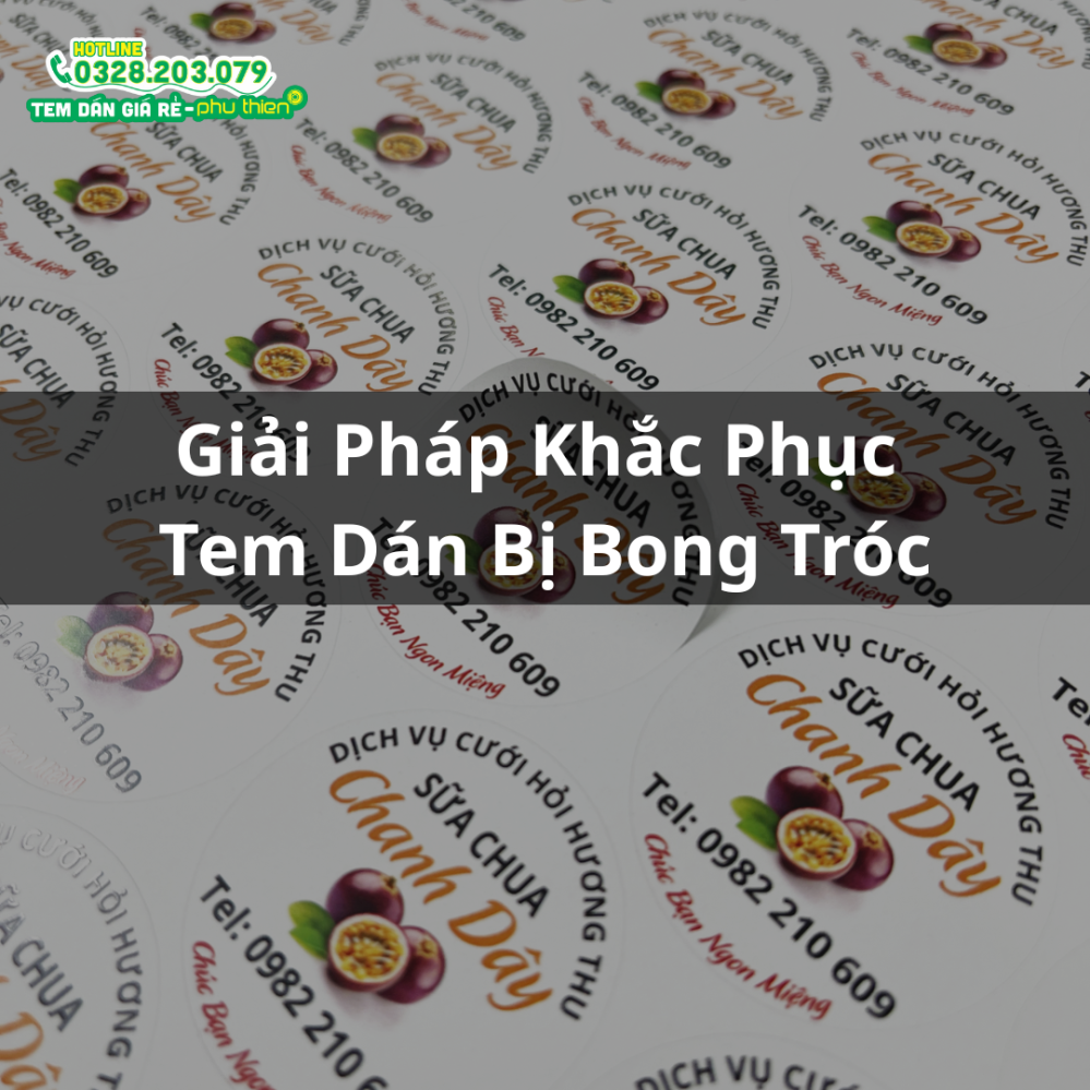 nha trang sticker  - Tem dán bong tróc và giải pháp