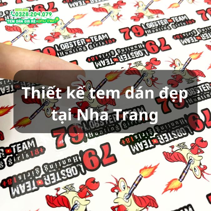 Thiết kế tem dán đẹp tại Nha Trang – Tạo dấu ấn thương hiệu ngay từ ánh nhìn đầu tiên