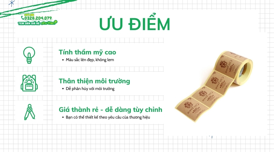 Ưu điểm khi sử dụng decal giấy kraft