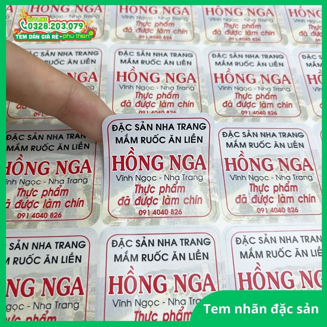 Mẫu tem nhãn đẹp Nha Trang 